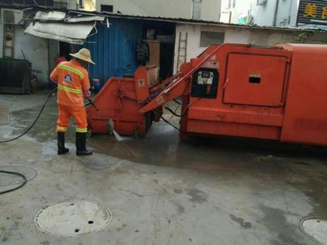 环卫保洁高压清洗机使用现场